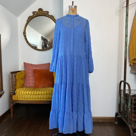 long sleeve tiered maxi dress